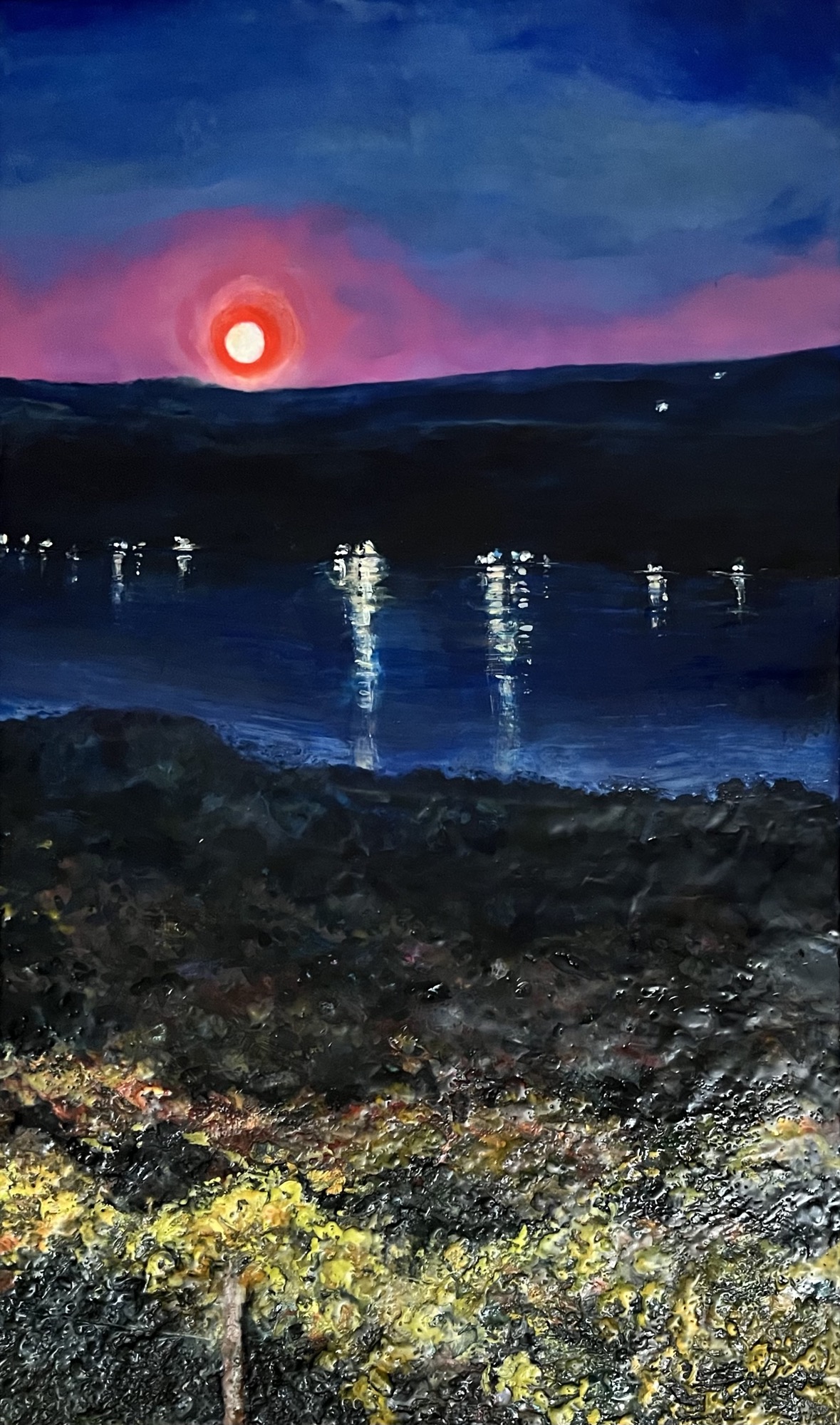 Vineyard Moonrise by Birgitt Wolf Peterson
